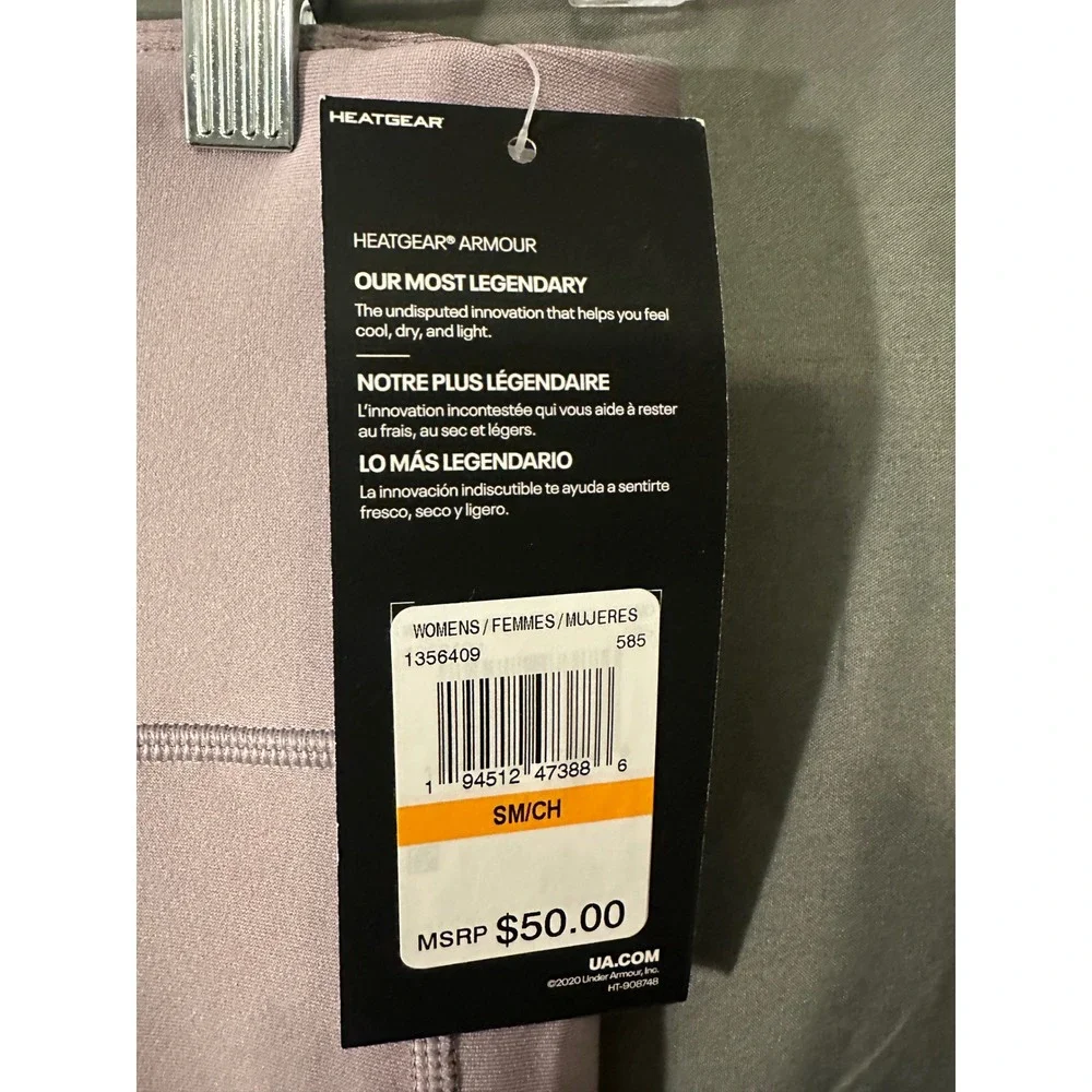 Under Armour Womens HeatGear Armour High Rise Compression Leggings Purple SM NWT